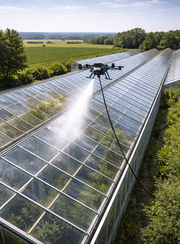 gewaechshaus drohnenreinigung 370x500